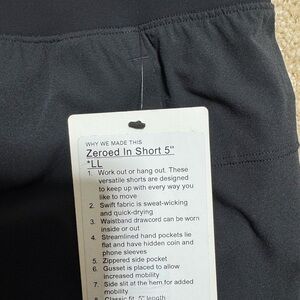 Lululemon Athletica Black Zeroed In Shorts